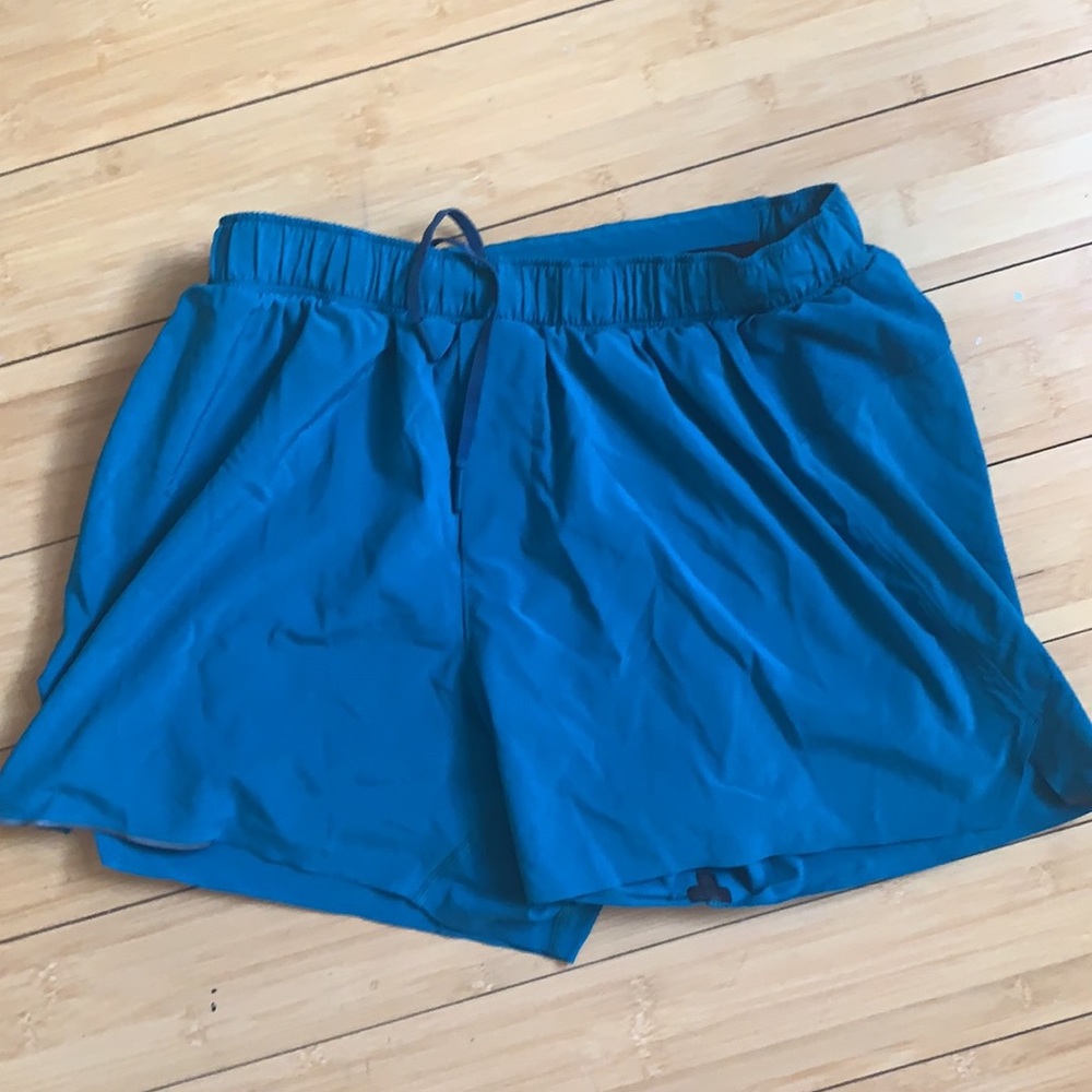 Lululemon Surge Short 4 Inch in Teal Lined